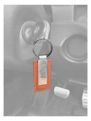 Key Chain PU Brown/Tan