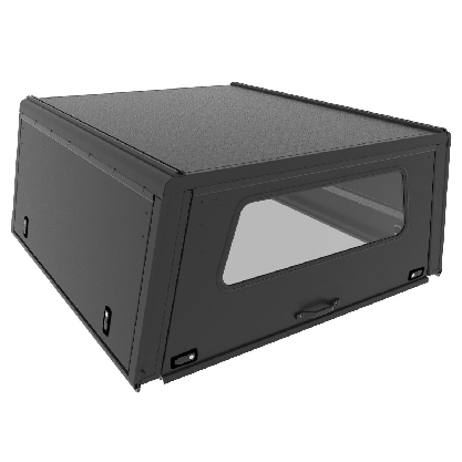 AluCab Canopy - Hilux Revo 16+ DC Black Smooth FRD